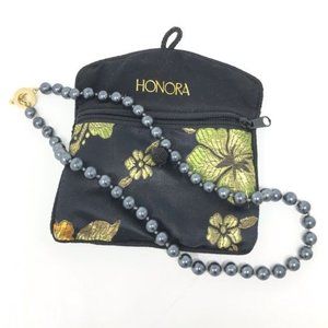 Honora Black Freshwater Pearl Necklace 20 inch